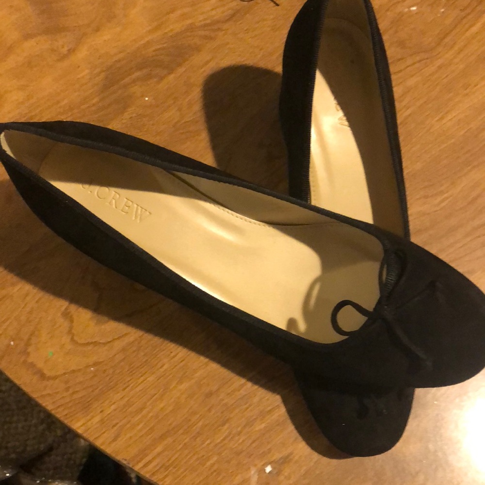J Crew Black Suede Heels